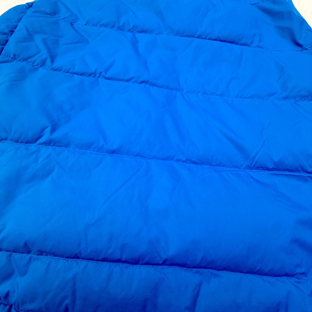 LL Bean Mens Blue Goose Down Puffer Vest Blue Quilted Full Zip Large - Picture 6 of 6